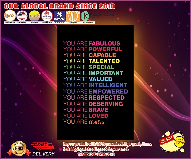 You are fabulous you are powerful custom personalized name poster