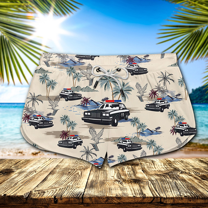 Police Cars Seamless Hawaiian Shirt And Short 3 Police Cars Seamless Hawaiian Shirt And Short1
