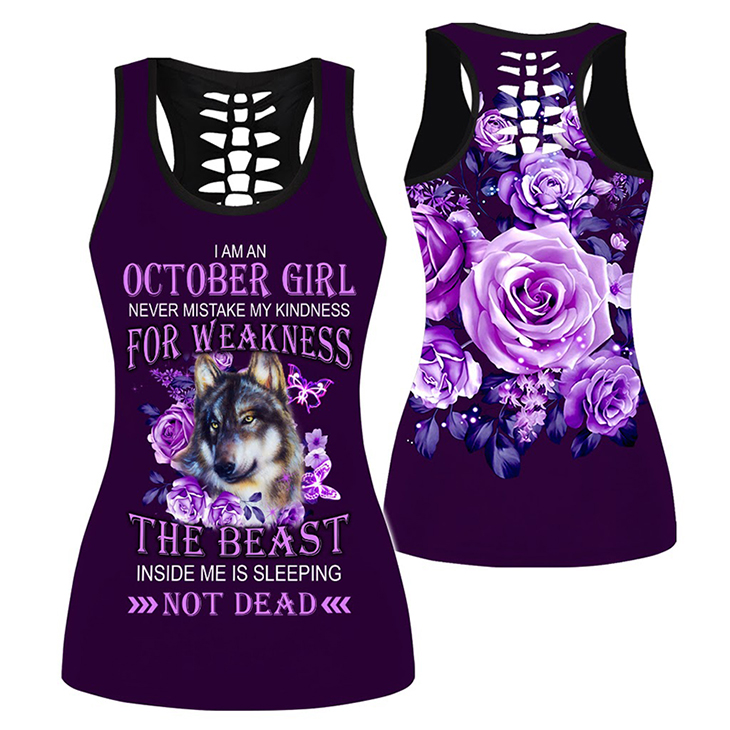 Wolf I Am An October Girl Never Mistake My Kindness For Weakness The Beast Inside Me Is Sleeping Not Dead Cross Tank Top ,Leggings And Shirt Wolf I Am An October Girl Never Mistake My Kindness For Weakness The Beast Inside Me Is Sleeping Not Dead Cross Tank Top Leggings And Shirt