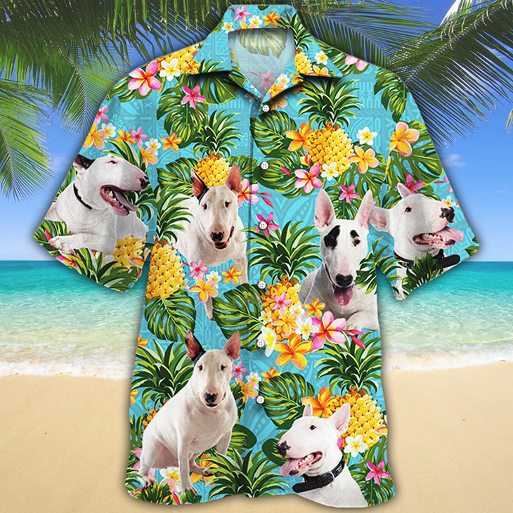 Bull Terrier Dog Pineapple Hawaiian Shirt 10 Bull Terrier Dog Lovers Pineapple Hawaiian Shirt