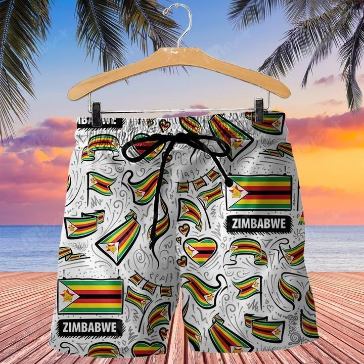 Zimbabwe flag hawaiian shirt and short 2 Zimbabwe flag hawaiian shirt and short 2