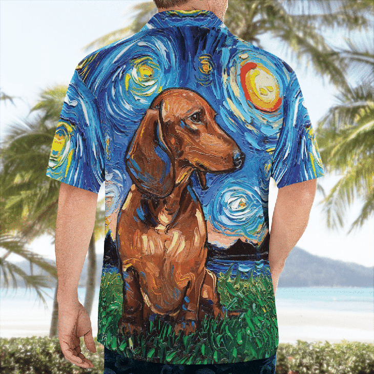 Dachshund Starry Night Hawaiian Shirt 5 Dackshund Hawaiian Shirt3
