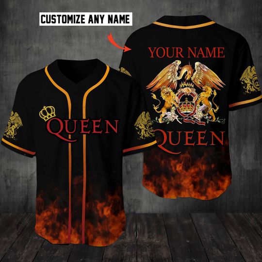 17 Queen Custom Name Baseball Jersey Shirt 1