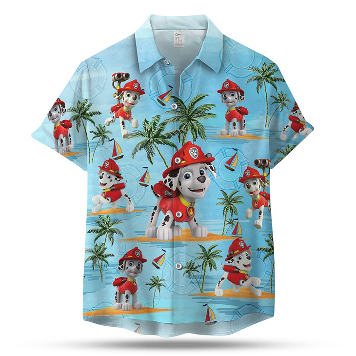 Firefighter Dalmatian Hawaiian Shirt 2 Firefighter Dalmatian Hawaiian Shirt