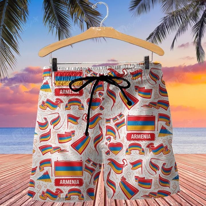Armenia flag hawaiian shirt and short 2