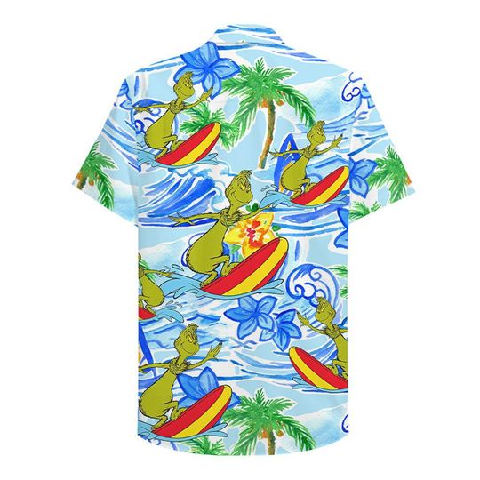 Grinch Surfing Hawaiian Shirt 5 3 Grinch Surfing Hawaiian Shirt 2