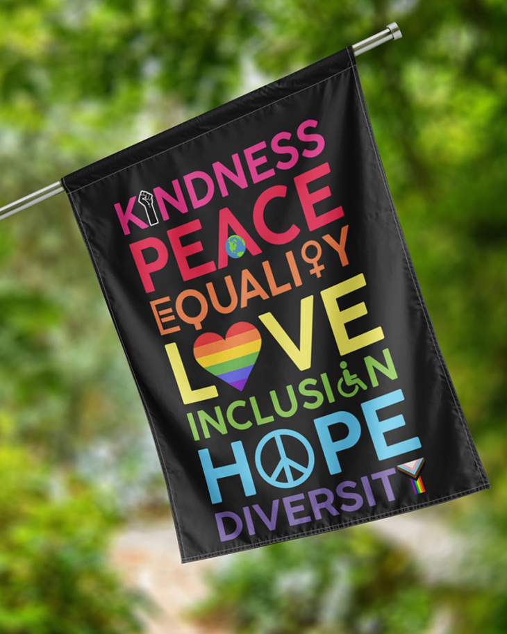 Kindness Peace Equality Love Inclusign Hope Diversity