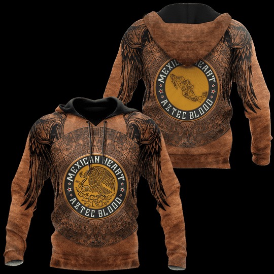 Mexican heart aztec blood 3d hoodie Mexican heart aztec blood 3d hoodie