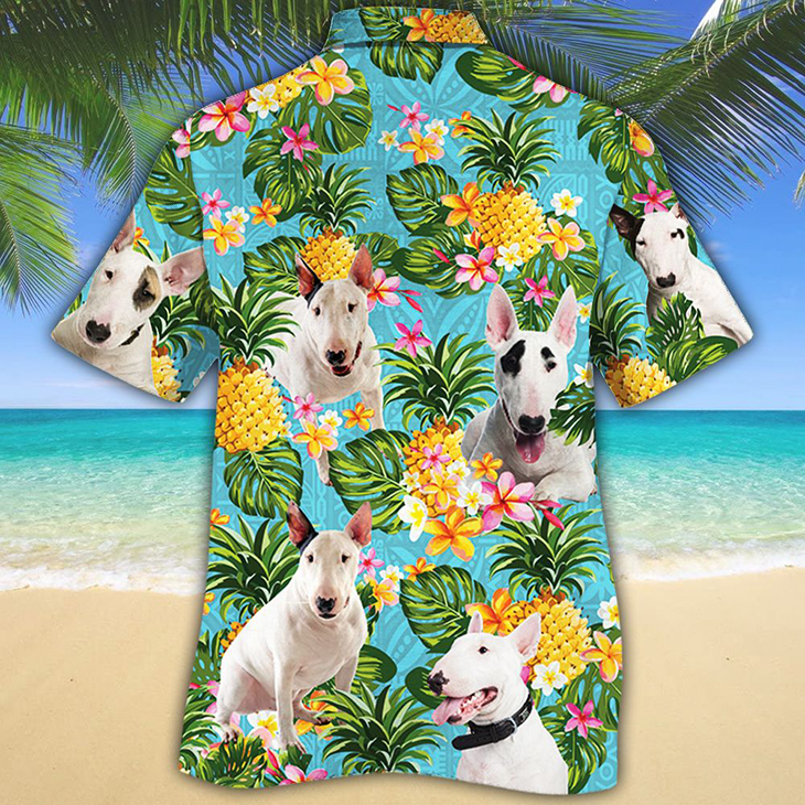 Bull Terrier Dog Pineapple Hawaiian Shirt 3 Bull Terrier Dog Lovers Pineapple Hawaiian Shirt1