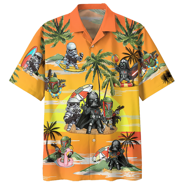 Darth Vader Boba Fett Stormtrooper Summer Time Hawaiian Shirt4 2
