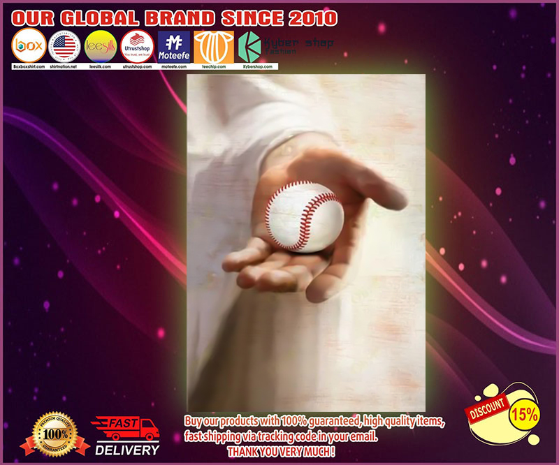 Jesus God Baseball take my hand canvas