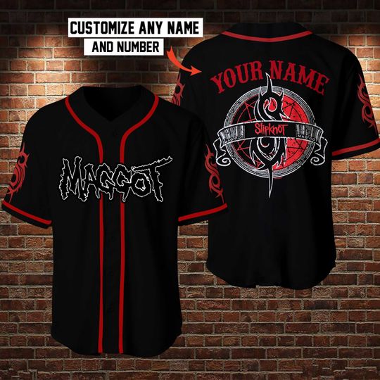 22 Slipknot Maggot Custom Name Baseball Jersey Shirt 1