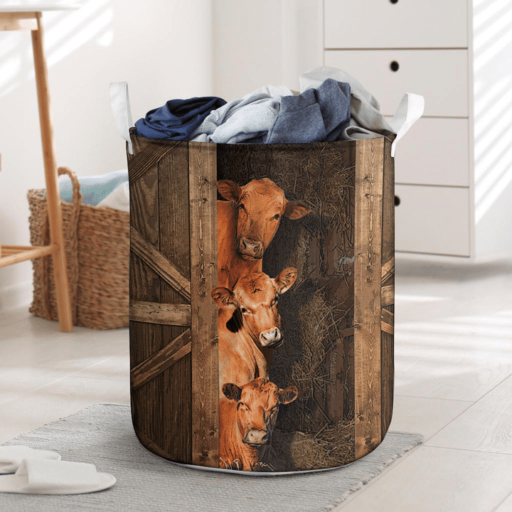 Red angus cattle laundry basket 4 Red angus cattle laundry basket