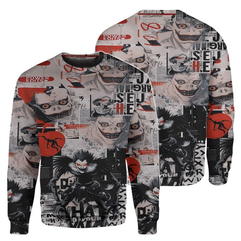 Death note ryuk 3d all over print hoodie 1