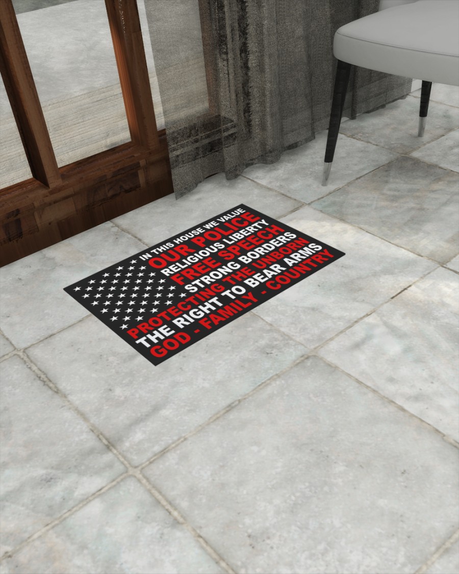 In this house we value our police religious liberty free speech doormat 3 In this house we value our police religious liberty free speech doormat 2