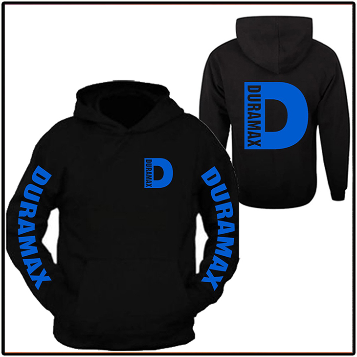 Duramax 3d all over print Hoodie 5 Duramax Blue Pocket Design Color Black 3D Hoodie3