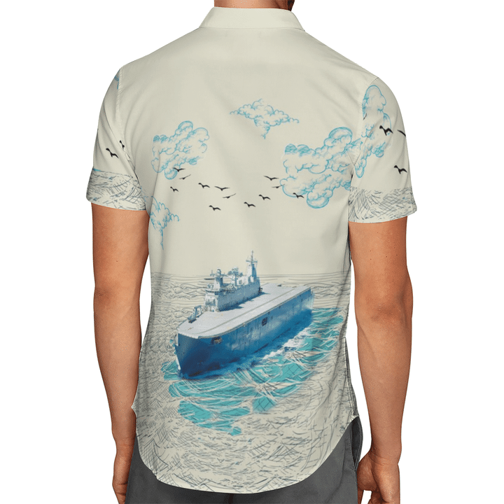 HMAS Canberra Royal Australian Navy Hawaiian Shirt And Short 3 28 HMAS Canberra Royal Australian Navy Hawaiian Shirt And Short 2