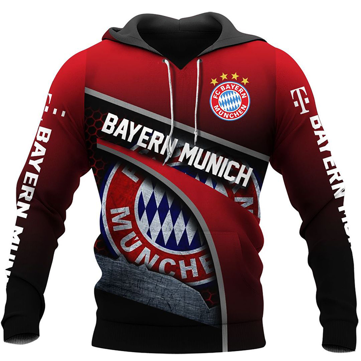 Bayern Munich 3d all over print Hoodie 3 Bayern Munich 3d Hoodie1