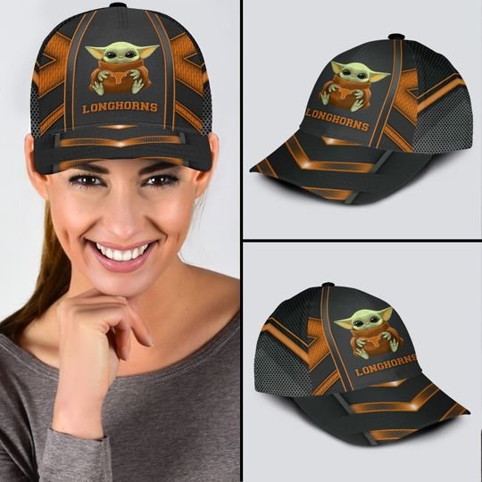 1 Texas Longhorns And Baby Yoda Classic Cap 1
