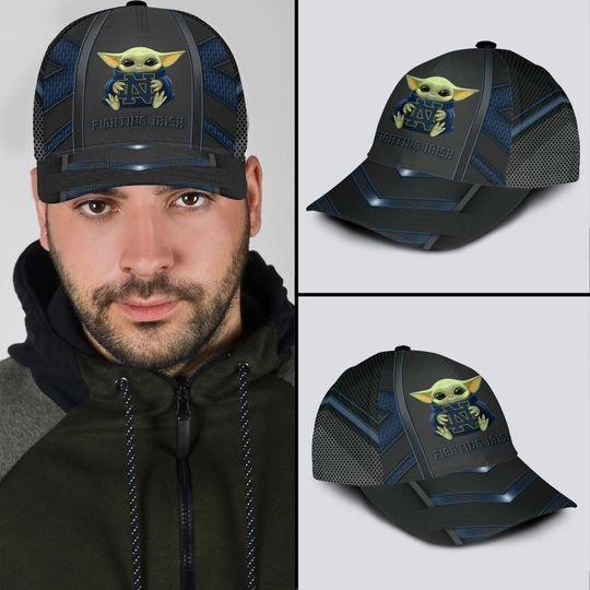 10 Notre Dame Fighting Irish And Baby Yoda Classic Cap 1