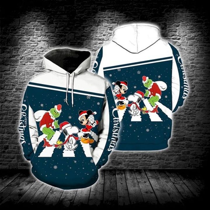 12 Christmas Snoopy Grinch Mickey 3d Hoodie 1