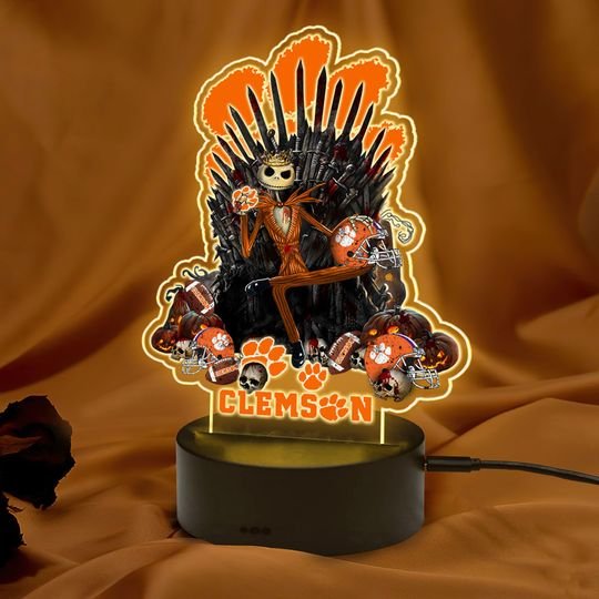 Clemson Tigers NCAA1 Jack Skellington Led Lamp 3 14 Clemson Tigers NCAA1 Jack Skellington Led Lamp 3
