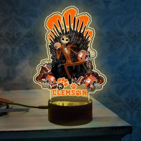Clemson Tigers NCAA1 Jack Skellington Led Lamp 4 14 Clemson Tigers NCAA1 Jack Skellington Led Lamp 4