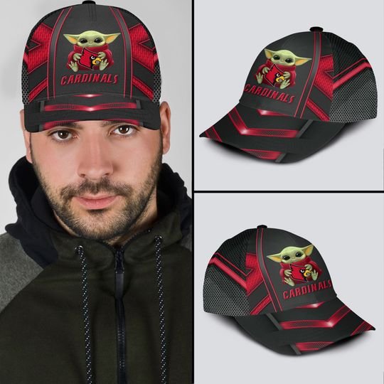 14 Louiville Cardinals And Baby Yoda Classic Cap 1