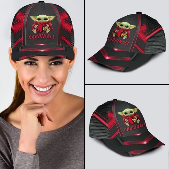 14 Louiville Cardinals And Baby Yoda Classic Cap 2