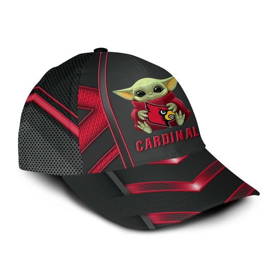 Louiville Cardinals And Baby Yoda Classic Cap 4 14 Louiville Cardinals And Baby Yoda Classic Cap 4