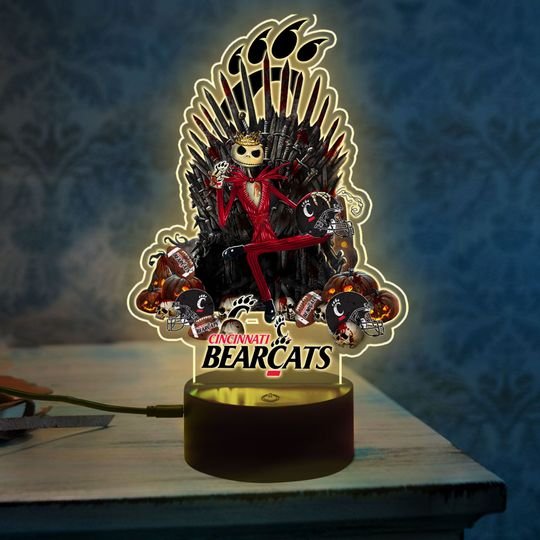 Cincinnati Bearcats NCAA3 Jack Skellington Led Lamp 4 15 Cincinnati Bearcats NCAA3 Jack Skellington Led Lamp 4