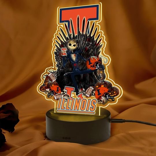 Illinois Fighting Illni NCAA3 Jack Skellington Led Lamp 3 21 Illinois Fighting Illni NCAA3 Jack Skellington Led Lamp 3