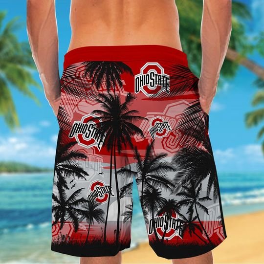 Ohio State Buckeyes Tropical Hawaiian Shirt Short 4 21 Ohio State Buckeyes Tropical Hawaiian Shirt Short 4