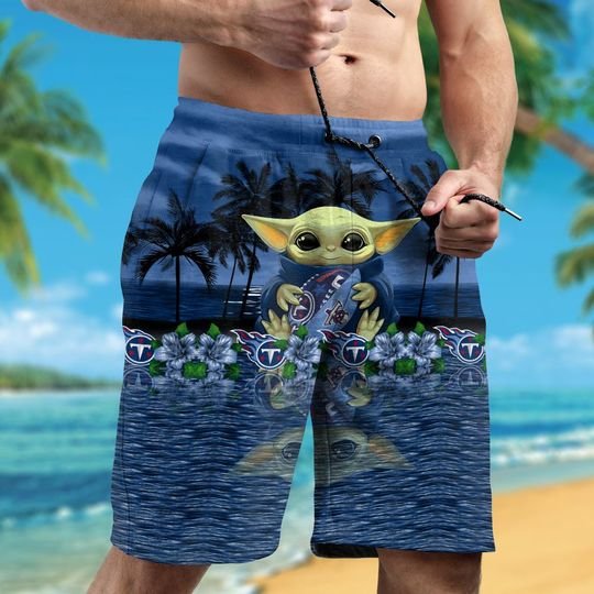 Tennessee Titans And Baby Yoda Hawaiian Shirt Short 3 25 Tennessee Titans And Baby Yoda Hawaiian Shirt Short 4