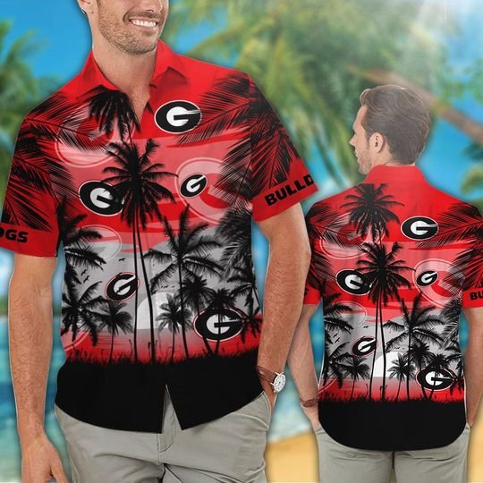 26 Georgia Bulldogs Tropical Hawaiian Shirt Short 1