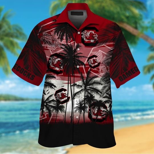 28 South Carolina Gamecocks Tropical Hawaiian Shirt Short 2
