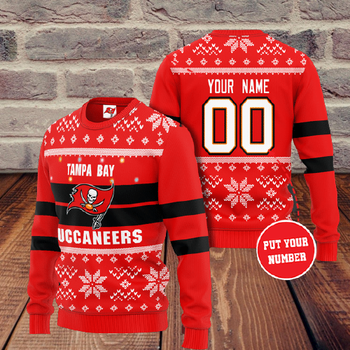 31 Tampa Bay Uccaneers Custom Name And Number Christmas Sweater 2