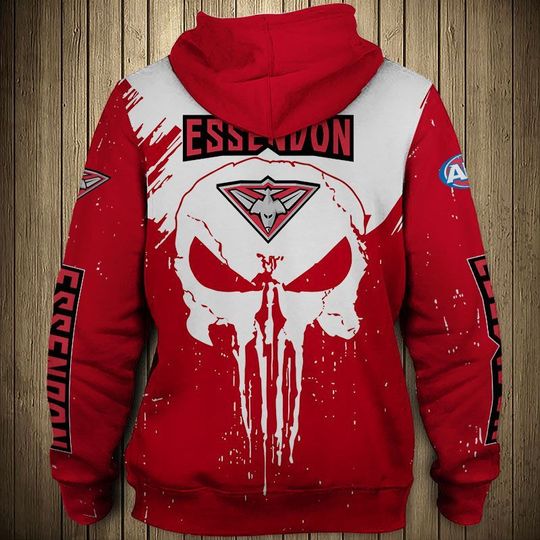 Punisher skull Essendon 3d hoodie 4 4 Punisher skull Essendon 3d hoodie 4