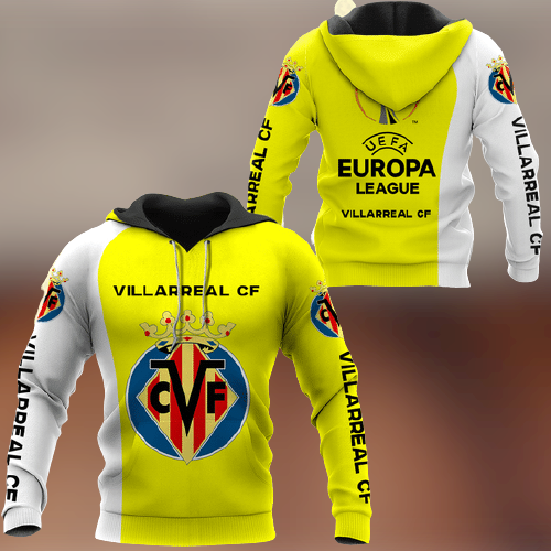 Villareal CF Europa League 3d hoodie 3 6 Villareal CF Europa League 3d hoodie 3