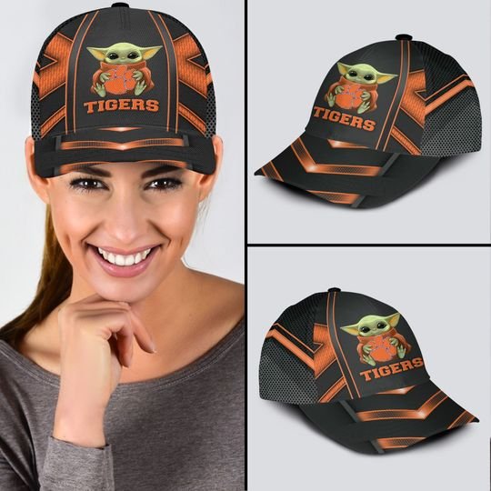 9 Clemson Tigers And Baby Yoda Classic Cap 2