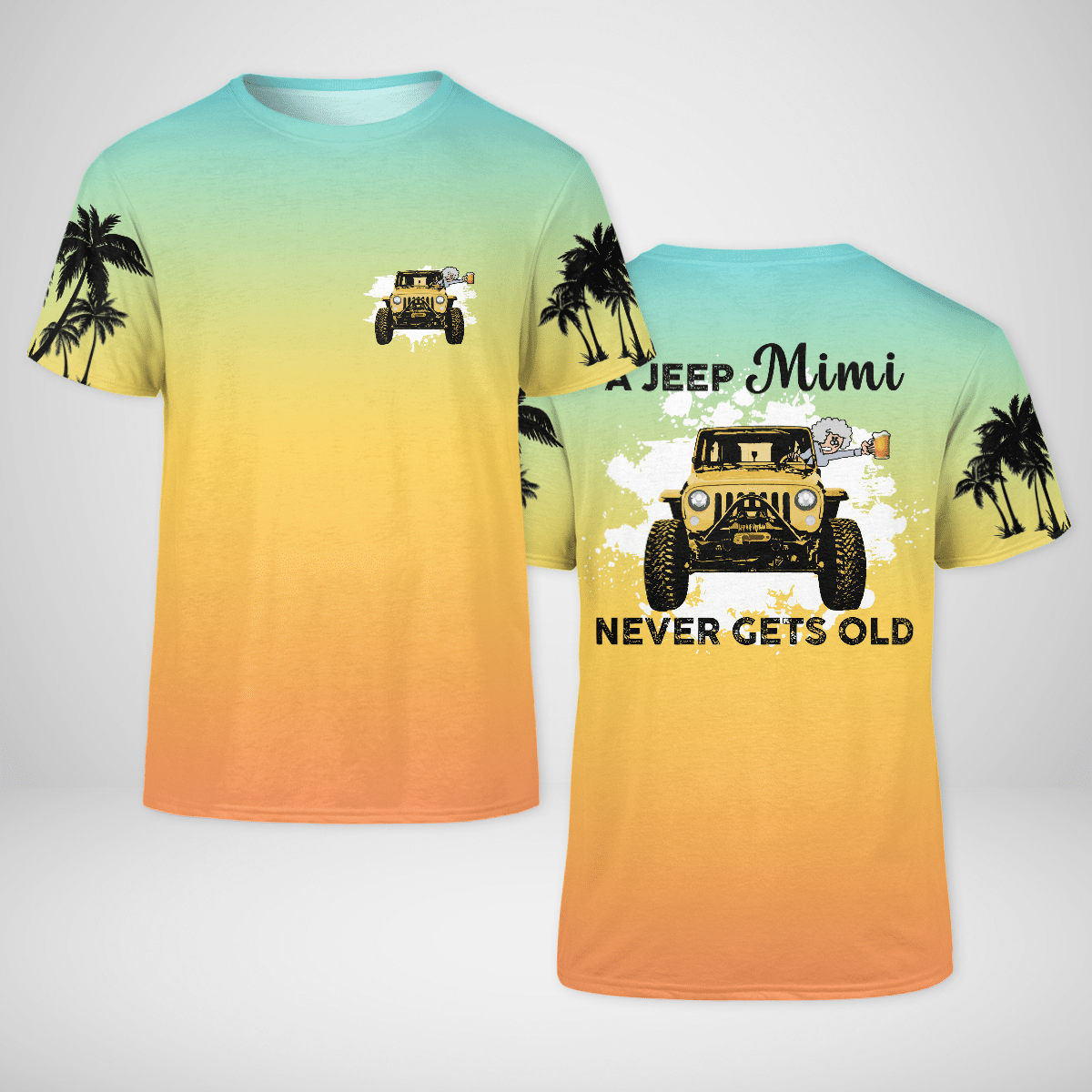 A jeep Mimi never gets old 3d T shirt