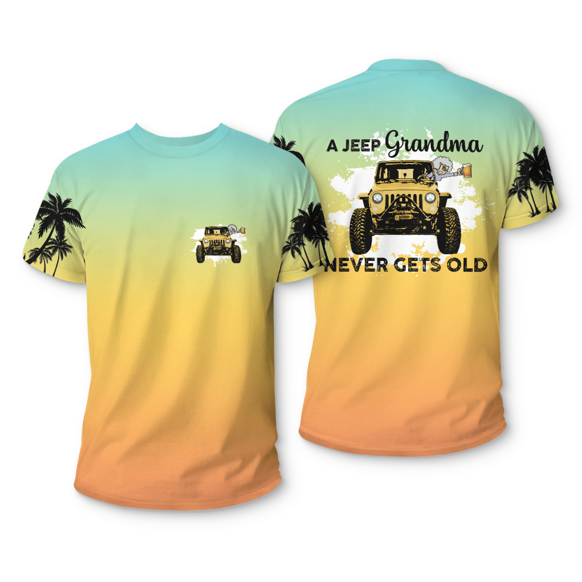 A jeep grandma never gets old 3d T shirt 1