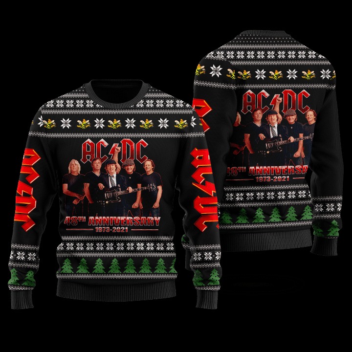 ACDC 48th anniversary 1973 2021 Christmas sweater 1