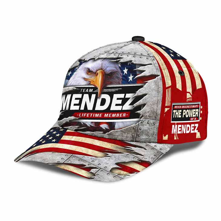 American Flag Eagle Team Mendez Lifetime Member Cap Hat 5 American Flag Eagle Team Mendez Lifetime Member Cap Hat3