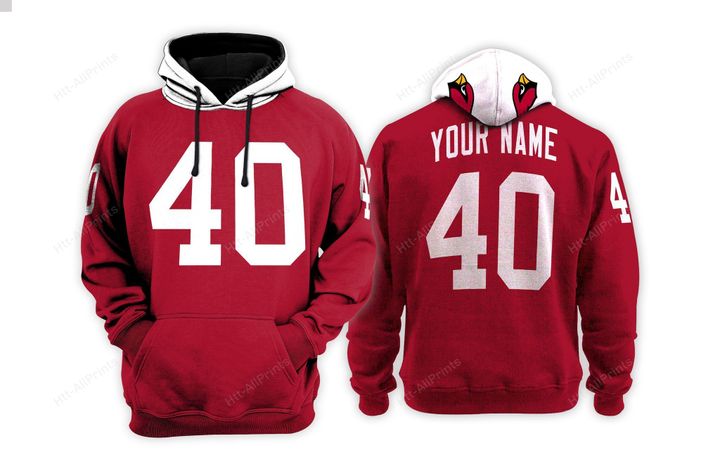 Arizona cardinals custom name hoodie
