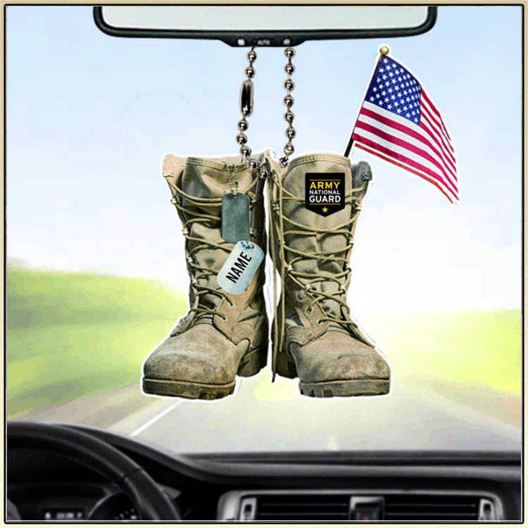 Army National Guard Military Boots Personalized Car Ornament3