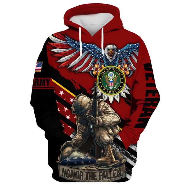Army Veteran Eagle honor the fallen all gave some some gave all 3d hoodie and shirt 5