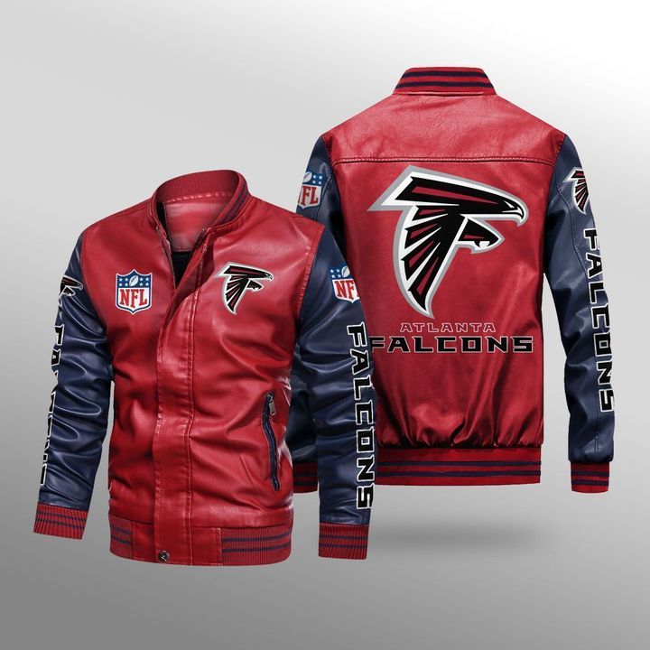 Atlanta Falcons Leather Bomber Jacket 2