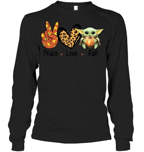 Baby Yoda Mickey Mouse Peace Love Fall shirt, hoodie 2 Baby Yoda Mickey Mouse Peace Love Fall shirt hoodie 1