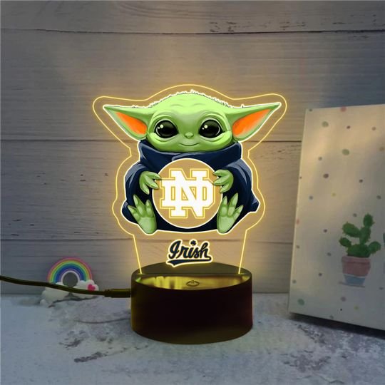 Baby Yoda Notre Dame Fighting Irish NCAA Led lamp